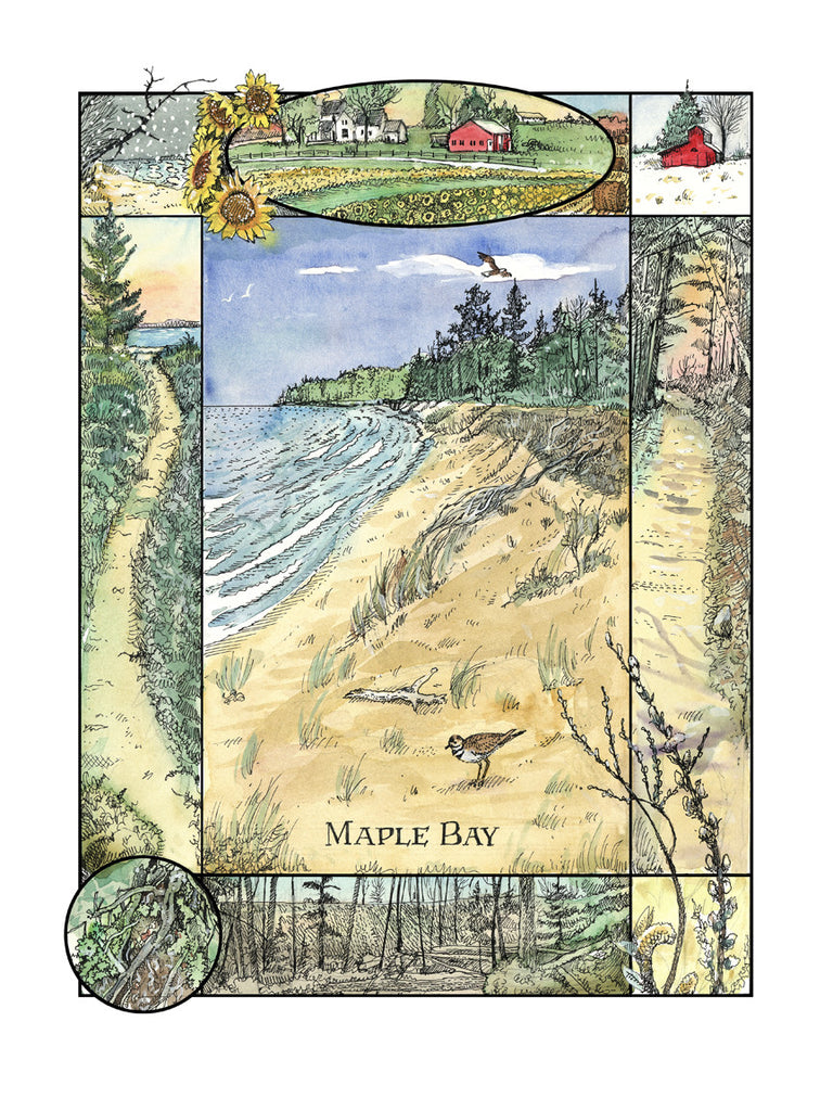 Glenn Wolff Signed Print Maple Bay Natural Area Grand Traverse